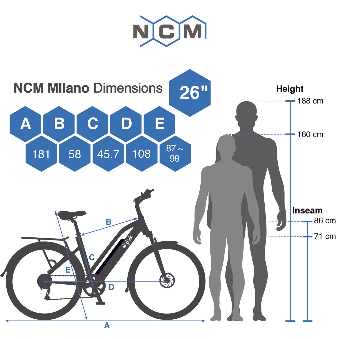 MILANO PLUS TREKKING E-BIKE, CITY-BIKE